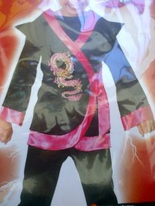 Kids Costumes to Hire - Chinese Ninja Pink jacket - girl